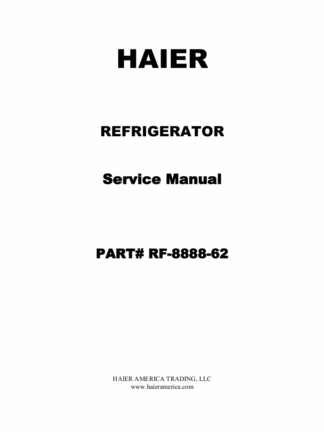 Haier Refrigerator Service Manual 09