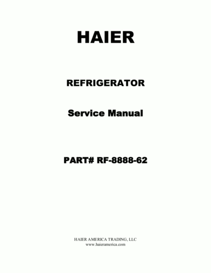 Haier Refrigerator Service Manual 09