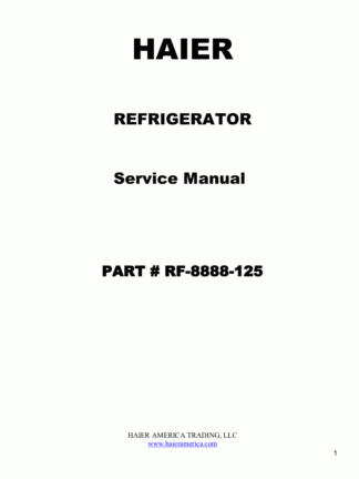 Haier Refrigerator Service Manual 10