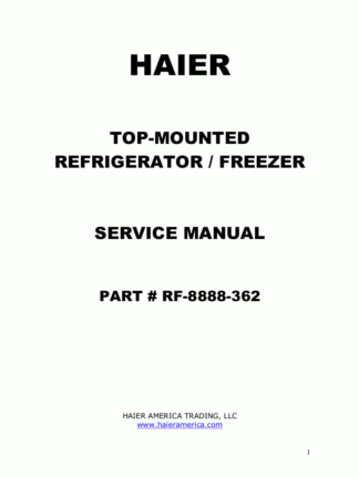 Haier Refrigerator Service Manual 13