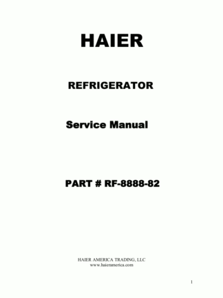 Haier Refrigerator Service Manual 15