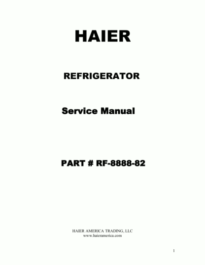 Haier Refrigerator Service Manual 15