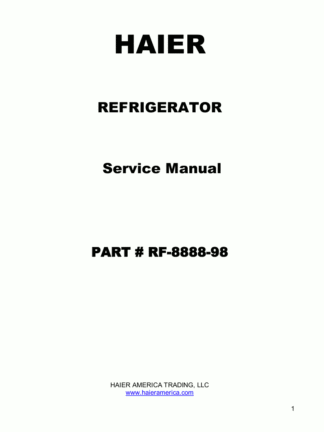 Haier Refrigerator Service Manual 17