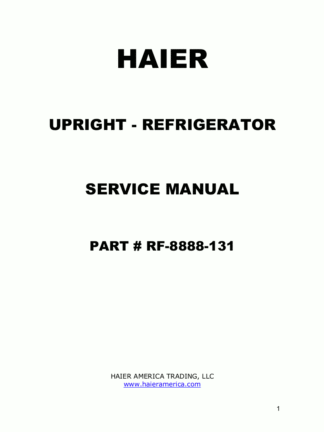 Haier Refrigerator Service Manual 24