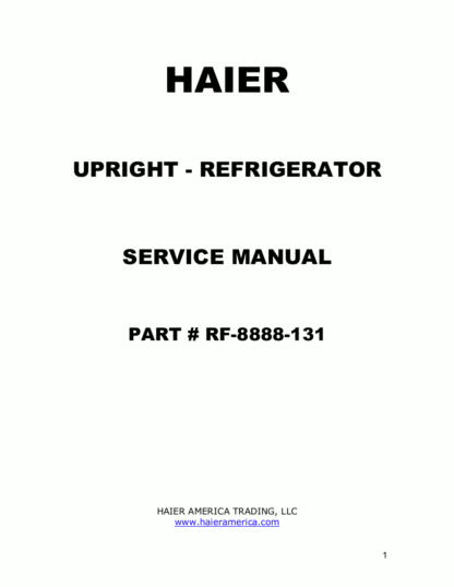 Haier Refrigerator Service Manual 24