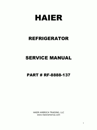 Haier Refrigerator Service Manual 33