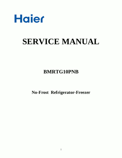 Haier Refrigerator Service Manual 34