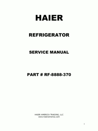 Haier Refrigerator Service Manual 36