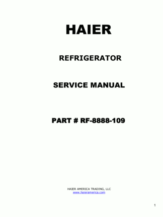 Haier Refrigerator Service Manual 38