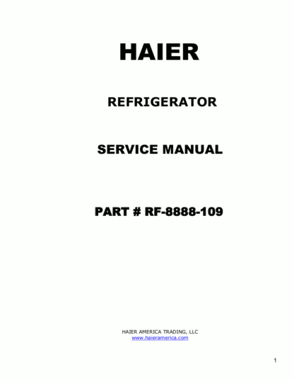 Haier Refrigerator Service Manual 38