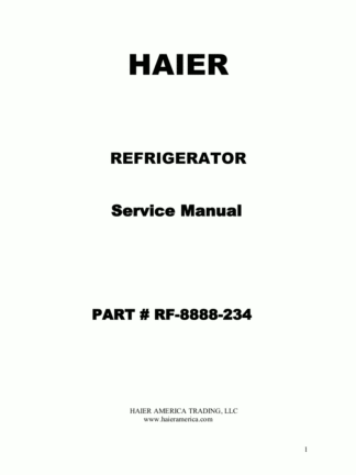 Haier Refrigerator Service Manual 39