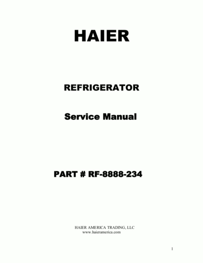 Haier Refrigerator Service Manual 39