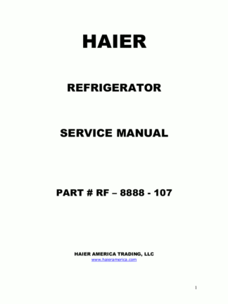 Haier Refrigerator Service Manual 40