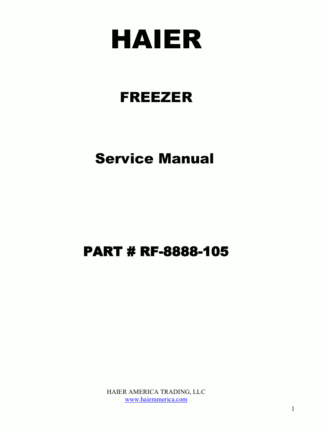 Haier Refrigerator Service Manual 41