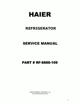 Haier Refrigerator Service Manual 45