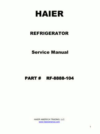 Haier Refrigerator Service Manual 46