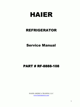 Haier Refrigerator Service Manual 50
