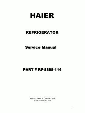 Haier Refrigerator Service Manual 64