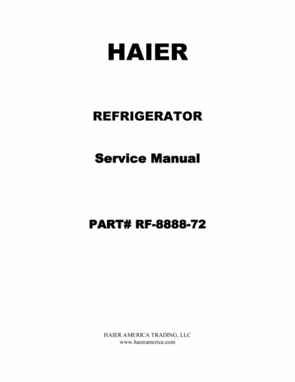 Haier Refrigerator Service Manual 66