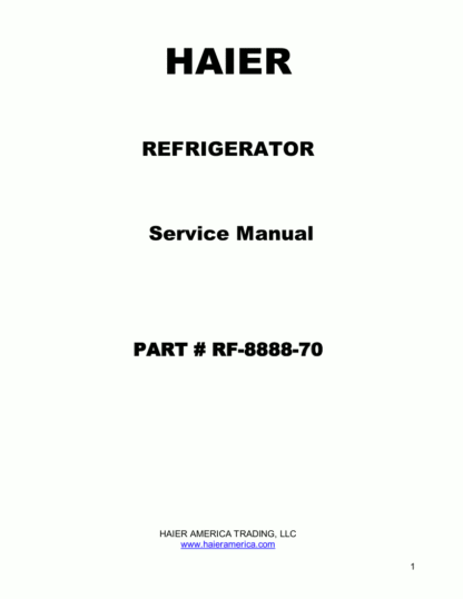 Haier Refrigerator Service Manual 67
