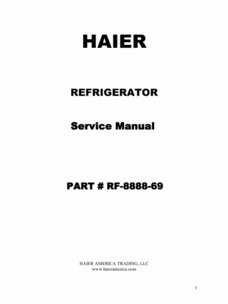 Haier Refrigerator Service Manual 68