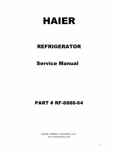 Haier Refrigerator Service Manual 70