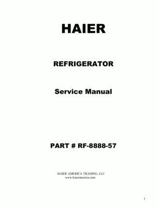 Haier Refrigerator Service Manual 73