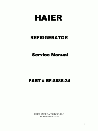 Haier Refrigerator Service Manual 74