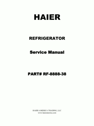 Haier Refrigerator Service Manual 79