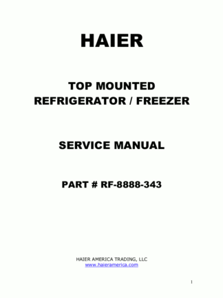 Haier Refrigerator Service Manual 80