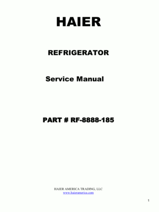 Haier Refrigerator Service Manual 83