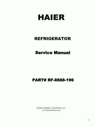 Haier Refrigerator Service Manual 91