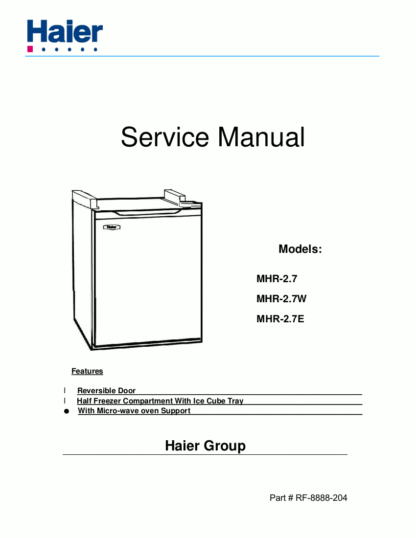 Haier Refrigerator Service Manual 92