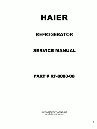 Haier Refrigerator Service Manual 93
