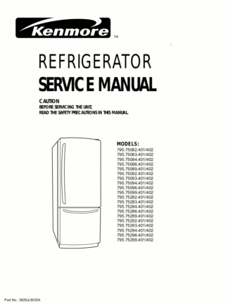 Kenmore Refrigerator Service Manual 02