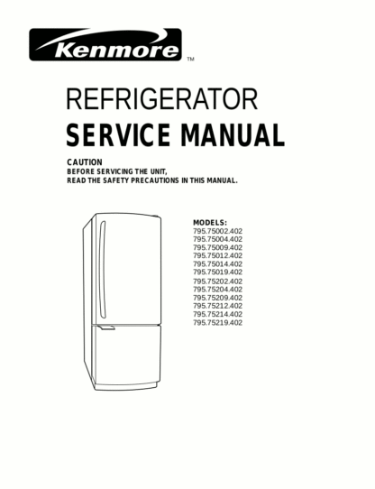 Kenmore Refrigerator Service Manual 08