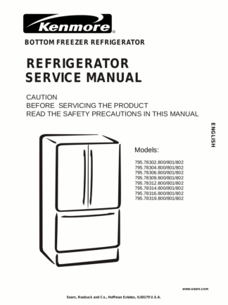 Kenmore Refrigerator Service Manual 09