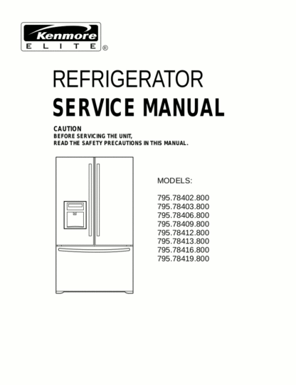 Kenmore Refrigerator Service Manual 13