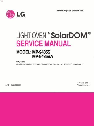 LG Microwave Oven Service Manual 85
