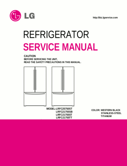 LG Refrigerator Service Manual 01