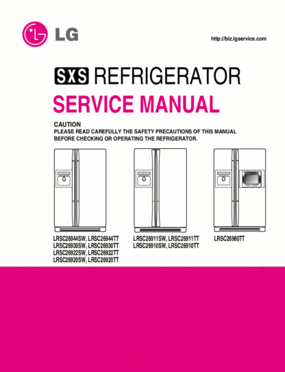 LG Refrigerator Service Manual 02