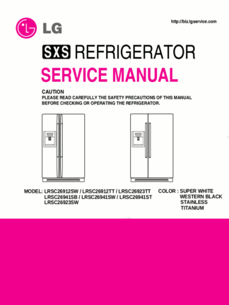 LG Refrigerator Service Manual 09