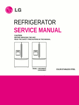 LG Refrigerator Service Manual 10