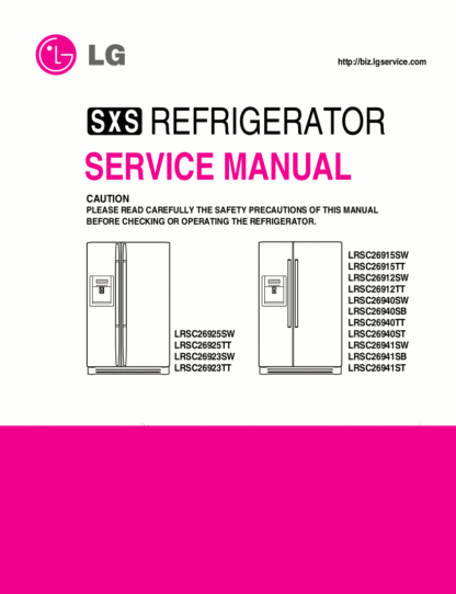 LG Refrigerator Service Manual 18
