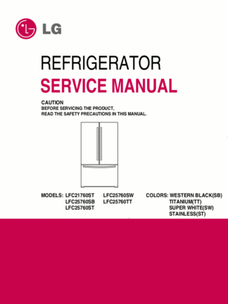 LG Refrigerator Service Manual 22