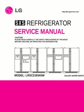LG Refrigerator Service Manual 34