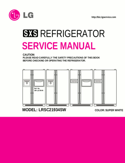 LG Refrigerator Service Manual 34