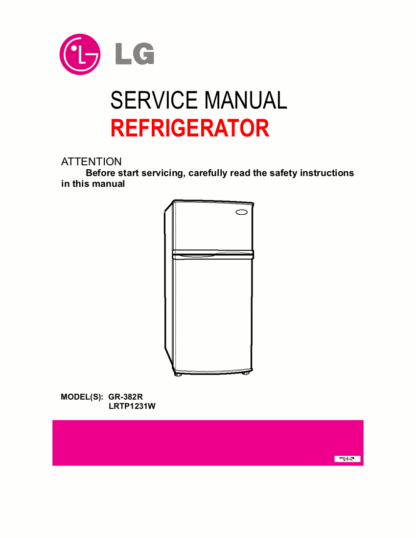 LG Refrigerator Service Manual 35
