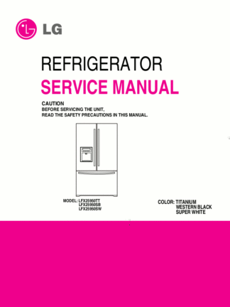 LG Refrigerator Service Manual 52