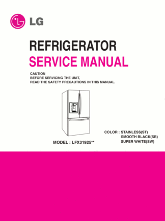 LG Refrigerator Service Manual 54